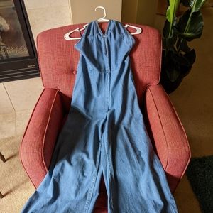 Free People Denim Jumpsuit Size Small